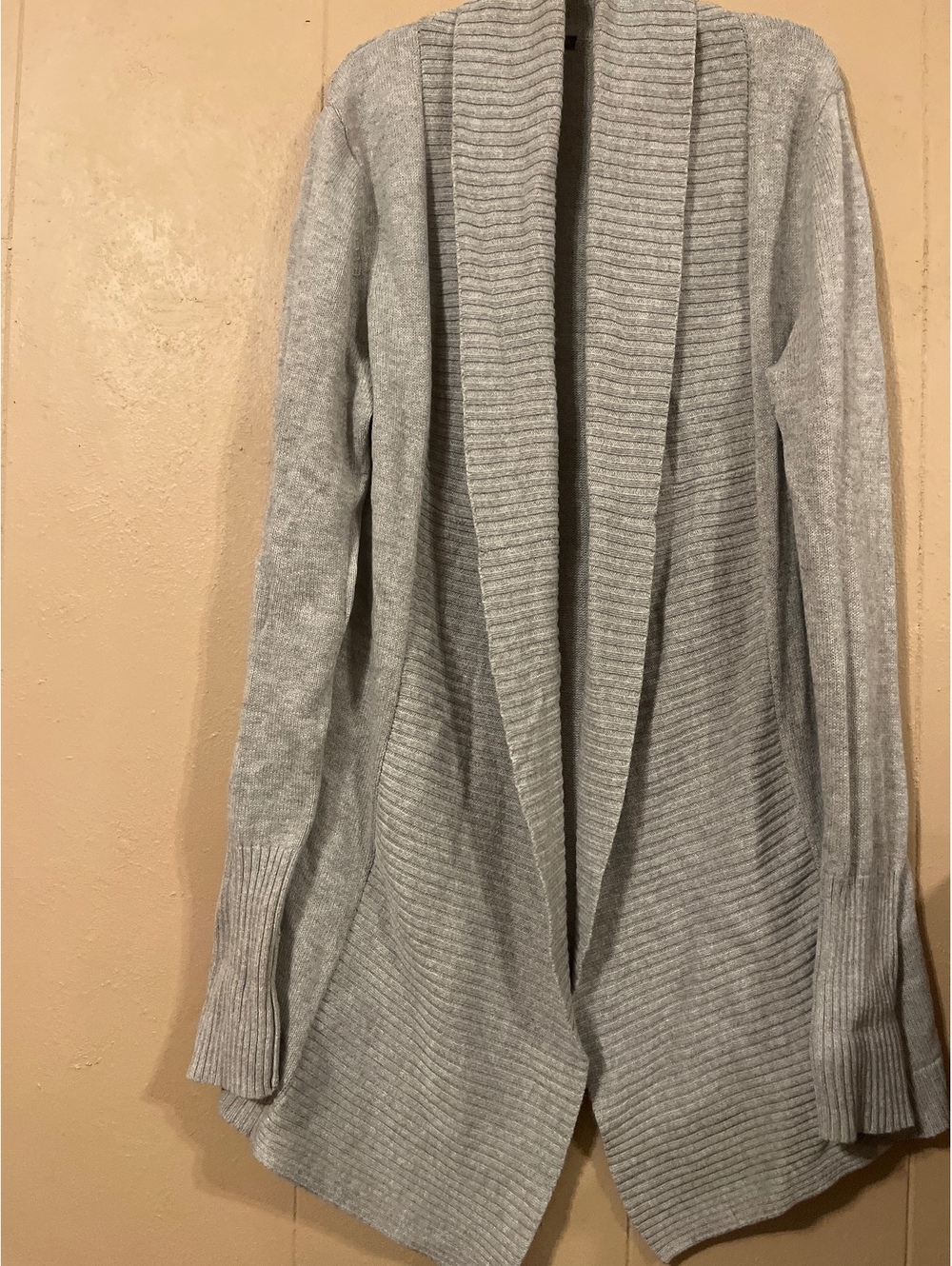 Gap Women's Light Gray Open Front Cardigan Sweater Size L